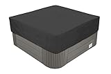 Cubierta rectangular resistente a la intemperie para jacuzzis al aire libre, 210D, anti-UV, a prueba de polvo, protector de jacuzzi, negro, 218 x 218 x 50 cm