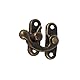 Vintage Antique Latch Hook with Screws, Applications and Unique Home Décor Enhancements Stylish Antique Latch Hook Hasp with Screws for Jewelry Storage or DIY Decor Projects (Right)