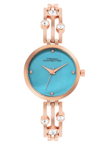 French Connection Serene Teal Mop Round Dial Womens Analogue Watch FCN073GM