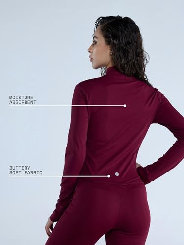 Image of CAVA Sculptor Jacket for Women | ADPT Nylon-Spandex, 4-Way Stretch, Moisture-Wicking, High Neck, Full Sleeves | Performance Activewear