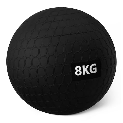 Amazon Basics, Palle mediche/slam ball per esercizi, 8 kg, Nero