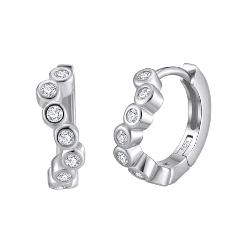 Créoles en argent sterling et oxydes de zirconium AAAAA pour femme