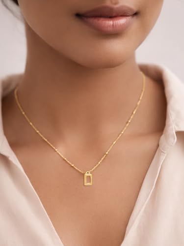 Image of Rubans Demi Fine Stainless Steel Alphabet Pendant CZ Gift for Women & Girls