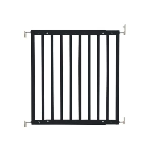 Safetots Top of The Stairs Screw Fitted Stair Gate Black Wooden 63.5cm - 105.5cm Wood Baby Gate Screw Fit Safety Barrier Stylish and Practical Safety Gate
