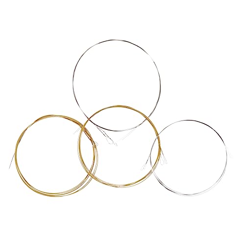 Levemolo 4pcs Mandolin Replacement Strings Premium Bright Smooth Strings for Mandolin Accessories