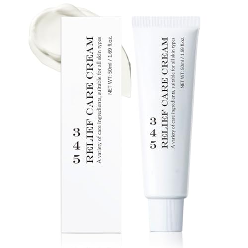345 Relief Cream, Skin Barrier Repair Cream, Soothing Face Moisturiser Cream, Repairing Face Cream for Acne Prone Skin, 345 Cream Skincare for All Type Skin, 50ml
