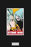 barra de sonido oki alcampo  Stone War Dr Stone Senku Hyoga G76996 Notebook: Planner, 6x9 120 Pages, Diary, Lined College Ruled Paper, Matte Finish Cover, Journal