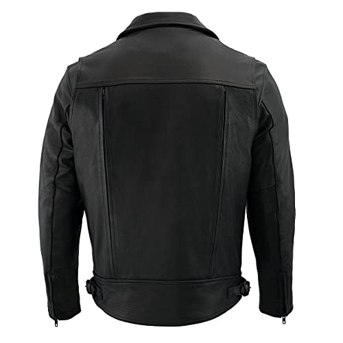 Image of Milwaukee Leather Men's Classic Police Style M /C Jacket - LKM1781 Black
