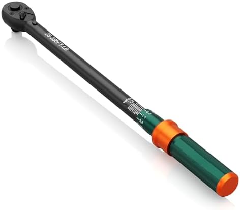 NADOKHI 1/2-Inch Drive Click Torque Wrench, 25-250 Ft.Lb, 72-Tooth Dual-Direction Adjustable Torque Wrench, ±3% High Precision for Car, Truck, Tractor, Heavy Machinery Maintenance
