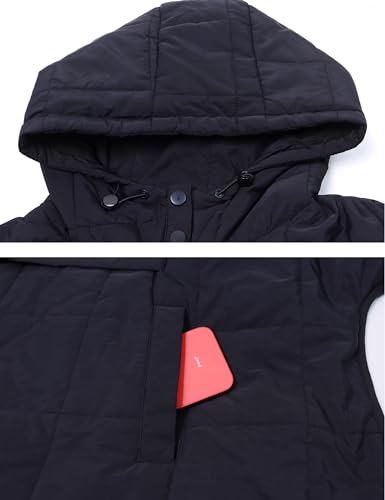 AMEBELLE Women's Oversized Hooded Puffer Jacket Quilted Jackets for Women Lightweight Winter Warm Padded Hoodies Coat