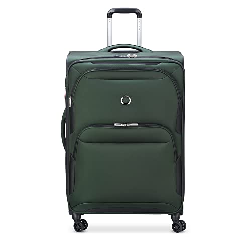 DELSEY PARIS Sky Max 2.0 Softside Expandable Luggage with Spinner Wheels, Green, Checked-Large, 28 Inch by DELSEY PARIS - Used condition - US$150.80