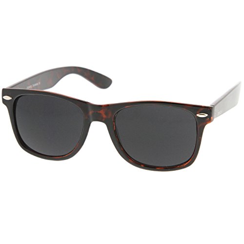 Image of zeroUV - Classic Colored Mirror Lens Square Horn Rimmed Sunglasses for Men Women