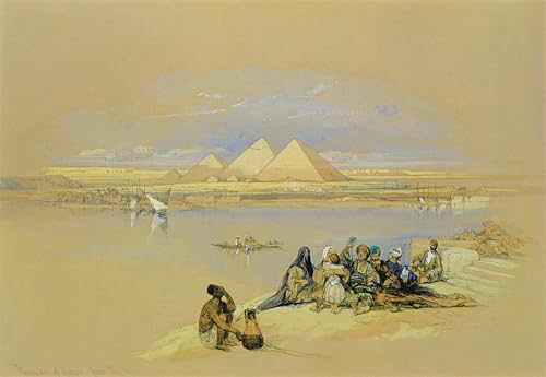 Affiche toile les pyramides de Gizeh pour créer une ambiance voyage dans votre salon