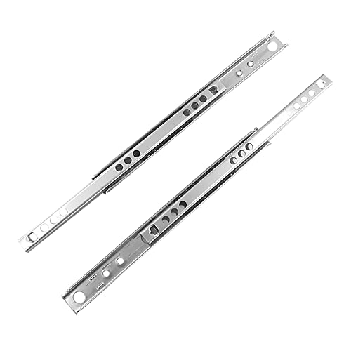 TopHomer HA2990A Drawer Rail,W17mm 1Pair Metal Drawer Rail Runners Ball Bearing Drawer Rail Rail for Furniture Drawer Depth(182mm Length)