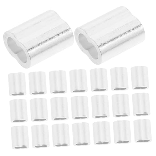 WEKADRIN 120 pezzi Manicotti di Crimpatura in Alluminio Doppio per Cavi e Funi Morsetti Resistenti e Sicuri per Uso Versatile e Duraturo Tipo