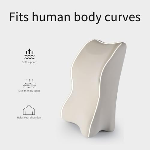 Reading Prone, Ergonomic Back Support Pillow for Bed Sitting Up Prone Pillow Face Down Sleep, Resting, Relaxing Back Pain Relief, White - Image 6