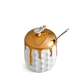 Honey Pot with Beehive Design and Spoon by L'Objet