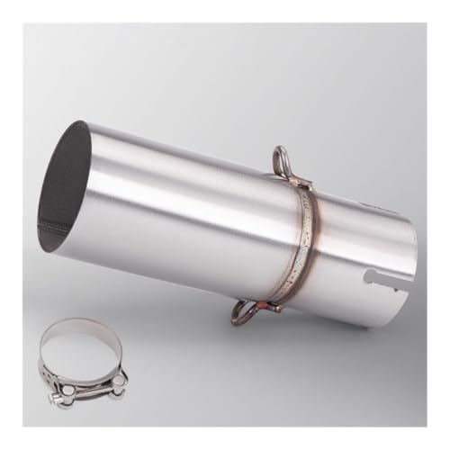 Tubo medio de escape para moto con instalación no destructiva y acople de 51mm