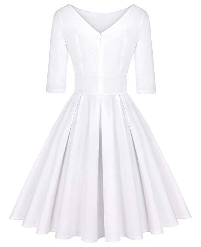 Image of MINTLIMIT Women's 1950s Retro Vintage Cocktail Party 3 /4 Sleeve Swing Dress