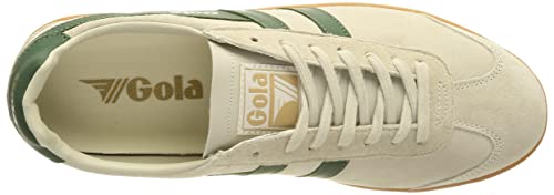 Image of Gola Men's Hurricane Suede Sneaker, Off White Evergreen Gum, 10