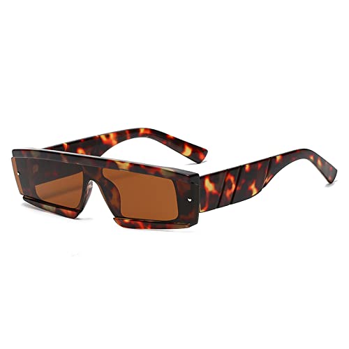 Lunettes de soleil carrées sans bords tendances noires vintage chic