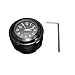 Viviance Orologio al Quarzo da Moto 7/8"Orologio Cromato Impermeabile da Manubrio per Bici Orologio in Alluminio Luminoso Universale per la Maggior Parte delle Harley Suzuki Yamaha Kawasaki - Nero