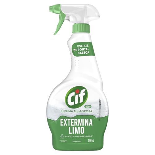 Desinfetante para Uso Geral Extermina Limo com Cloro Cif Espuma Milagrosa Frasco 500ml Borrifador