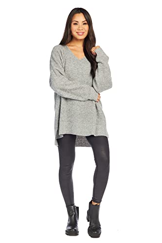 Image of Mud Pie Women's Mud Pie Avalon Womens Waffle Oversized Sweater