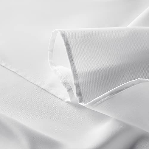 Mysky Home White Tablecloths For Rectangle Tables - 60 X 102 Inch Table Cloth Washable Fabric For 6 Foot Table Polyester Tablecloth Decor For Buffet Table, Parties, Holiday Dinner, Wedding #TOP3