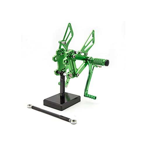 Procnc Motorcycle Rearsets Foot Pegs Rear Set Footrests Fully Adjustable Foot Boards Fit For Kawasaki Ninja 600 Zx6R Zx636 1999-2002 Zx9R 1999-2003 Zx7R 1996-2003 Zzr600 2005-2008 (Green) #TOP14