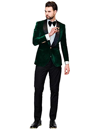 Costume deux pièces pour homme avec smoking à revers de châle pour mariage noir