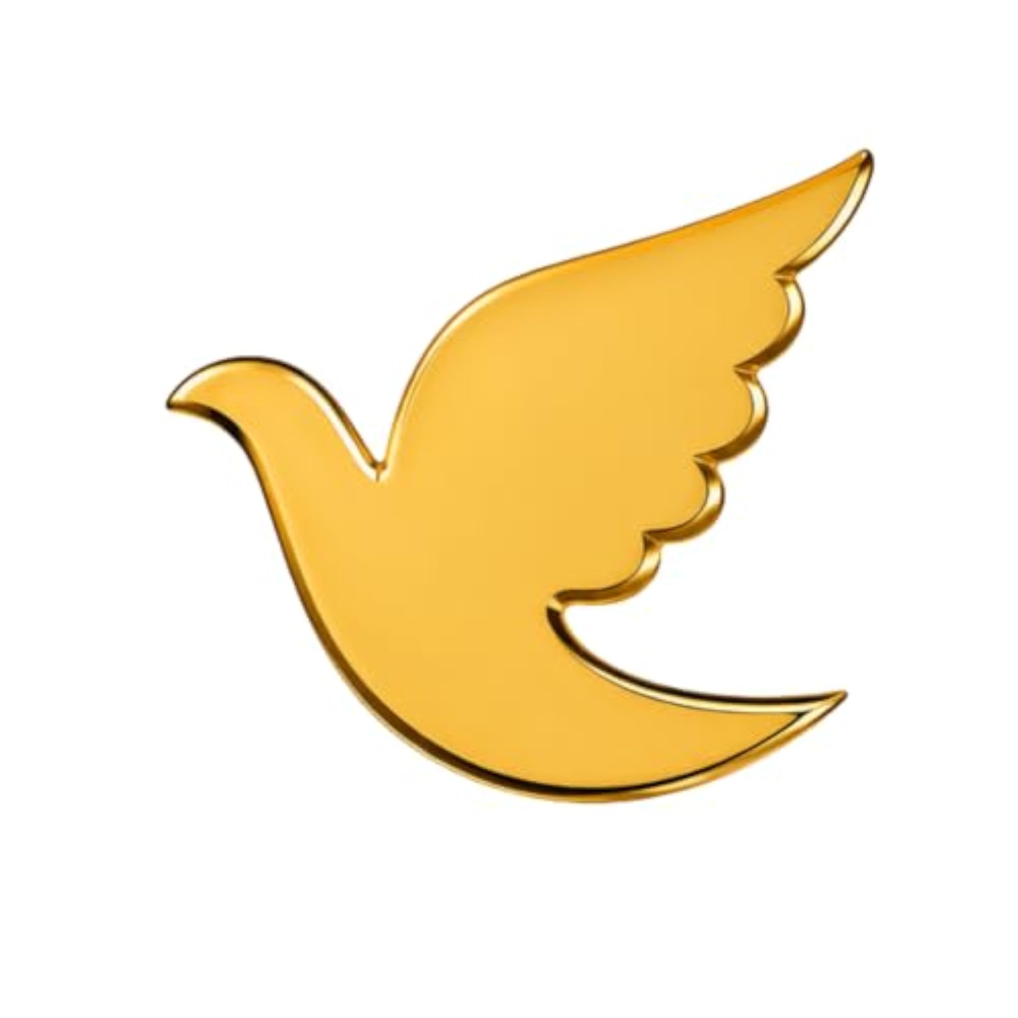 Gold Tone Holy Spirit Dove Brooch Pin, Religious Accessory