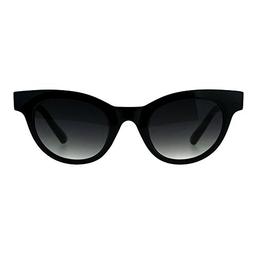 Womens Retro Vintage Round Horn Rim Plastic Boyfriend Sunglasses