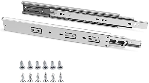 Image of Gobrico Hardware Full Extension 22 Inch Slides, Soft Self Close Ball Bearing Drawer Slides 3Folds, 2Pair