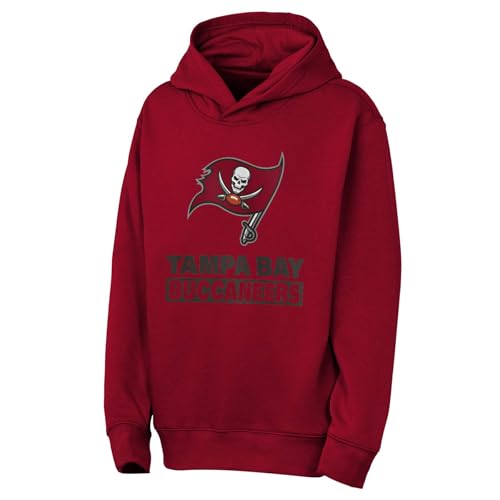 Outerstuff Pro Football Youth Boys Back to Basics Pullover Hoody Sweatshirt - (8-20) (US, Numeric, 18, 20, Regular, Tampa Bay - Buccaneers Red)