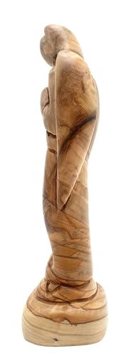 Figura de ángel de madera de olivo de 7 pulgadas miniatura 6