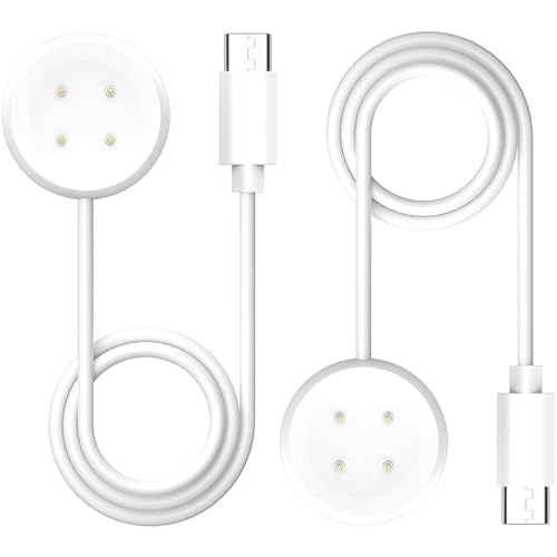 [2-Pack] Charger Compatible for Google Pixel Watch 2/3/Fitbit Ace LTE Replacement Charging Cable (3.3Ft/100cm) [Not for Pixel Watch 1] (White Type-C)