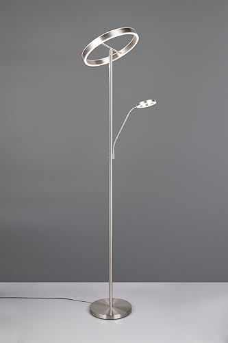 Lámpara de pie WILLIS de Trio Leuchten en elegante acabado níquel mate y LED 4