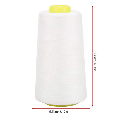 4 unidades (3000 yardas cada una) de hilo de costura fuerte y duradero de poliéster para ropa, accesorios y suministros de costura (2 blancos y 2 negros) miniatura 5