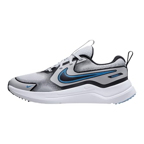 Nike Cosmic Runner Big Kids' Road Running Shoes (HM4402-006, Pure Platinum/Black/White/Blue Beyond)