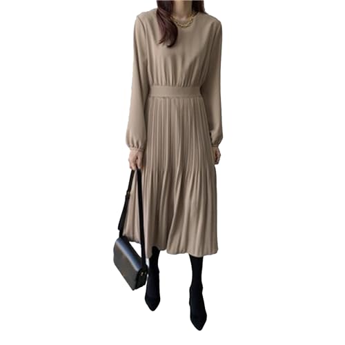Robe longue drapée kaki pour un style décontracté chic au quotidien