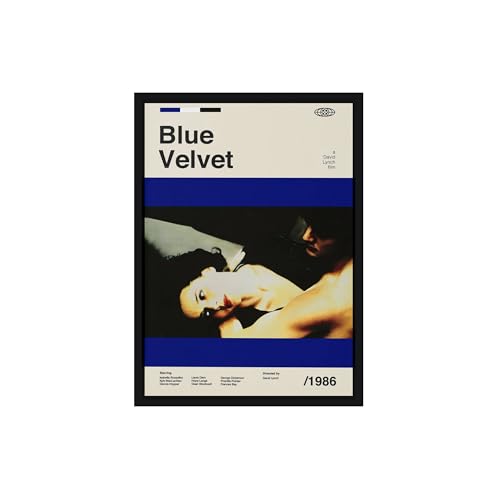 Image of BLINKART Blue Velvet Movie Poster Frame 8x12 Inch | Premium 300 GSM Paper Wall Print | Mid Century Vintage Film Artwork for Home, Bedroom, Living Room, Office | Framed Photo Decor