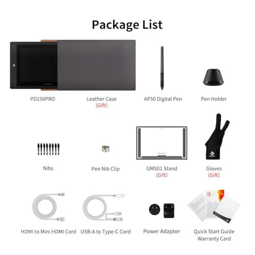 Gaomon A2.PD156P-0-EN0000-0-1-CY-0 Pd156Pro - 15.6 Inch Drawing Tablet With Screen Full-Laminated 120% Srgb Pen Display With Dial Key & 10 Hotkeys, Battery-Free Stylus Art Tablet For Digital Drawing, Anime thumb #7