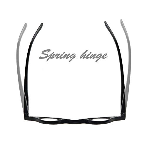 Small Round Retro Reading Glasses Mens Womens Spring Hinge Readers (One pair/Black, 2.5)4