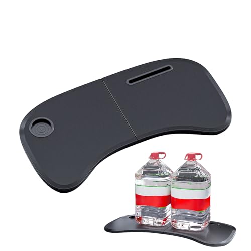 Escritorio portátil plegable para coche, camión y bandeja de comida con soporte de bebidas