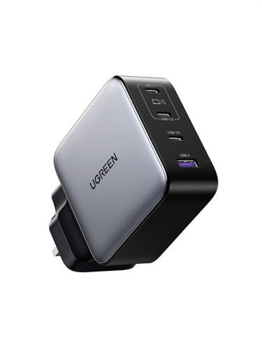 UGREEN 200W USB C Charger Nexode 3C1A 4-Port Fast Charger Plug GaN Charger Laptop Charger Adapter Compatible with MacBook Air, iPad, iPhone 17/17 Pro/16, Galaxy S25/S24, Pixel 10/9, etc