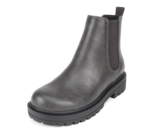 Image of Soda Pilot ~ Women Lug Sole Low Heel Chelsea Fashion Ankle Bootie w /Double Elastic Gore