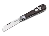 OTTER Cuchillo de Ancla pequeño Roble Ahumado Navaja de Bolsillo, Unisex-Adulto, marrón, 15,5 cm