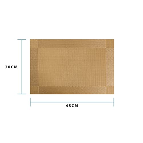Sets de table durables en PVC tissé de qualité lot de 6 lavables gris moderne - 3