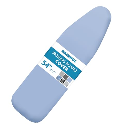 Image of Ironing Board Covers with Padding Standard Size, RAINHOL Blue 15 inchx54 inch | Extra Thick Aluminum Coated Iron Table Cover, Stain & Scorch Resistant Surface, Elastic Edge